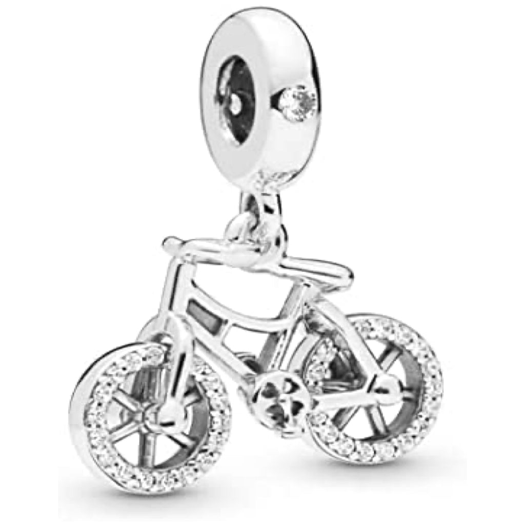 Bicycle Bike Sterling Silver Dangle Pendant Bead Charm - Bolenvi Pandora Disney Chamilia Jewelry 