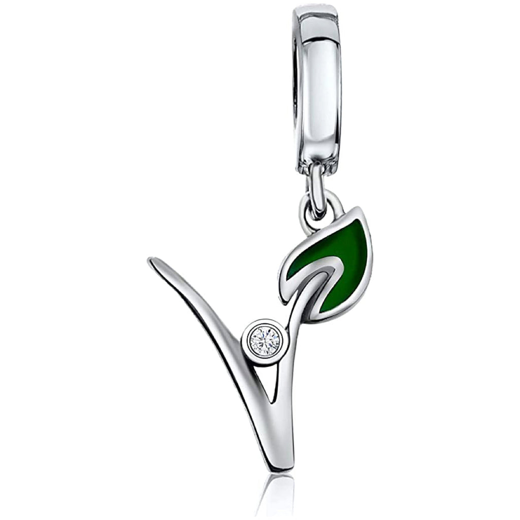 Vegetarian Sterling Silver Dangle Pendant Bead Charm - Bolenvi Pandora Disney Chamilia Cartier Tiffany Charm Bead Bracelet Jewelry 