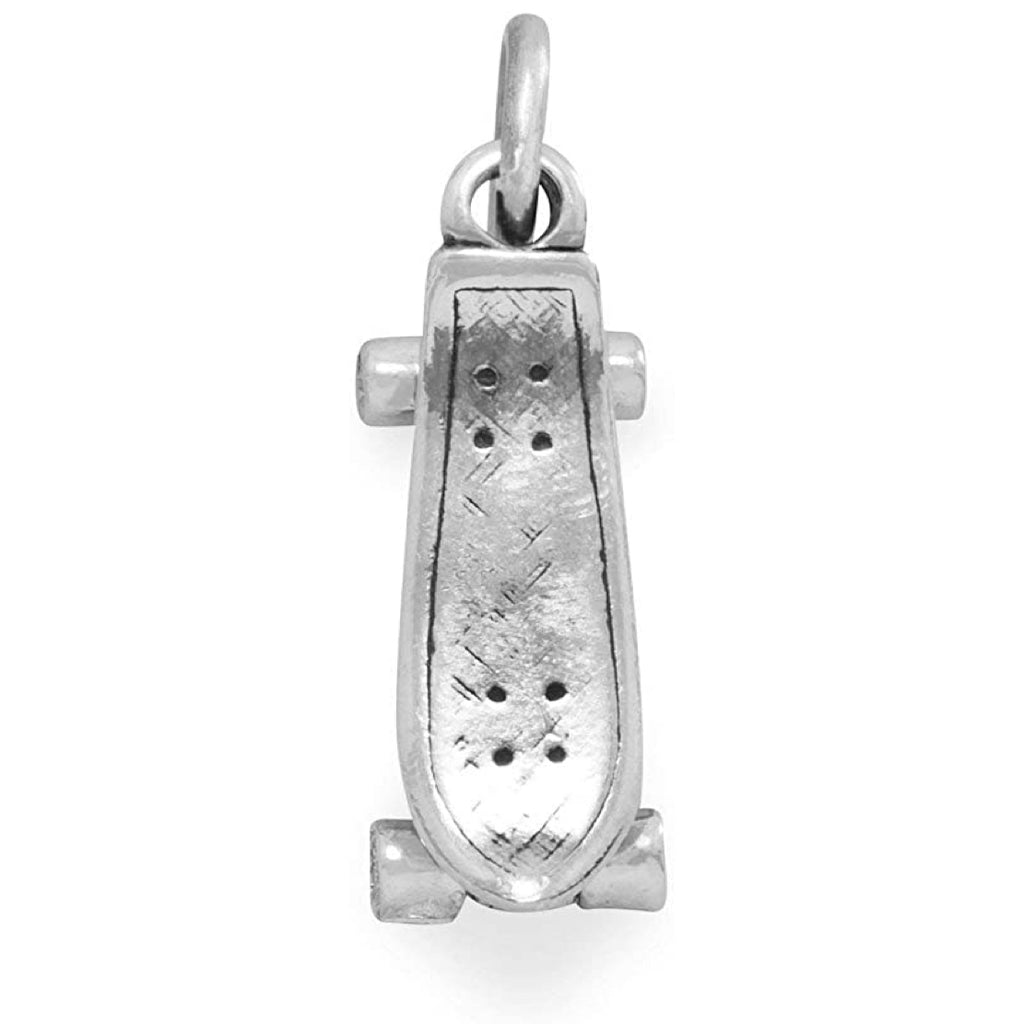 Skateboard Sterling Silver Dangle Pendant Bead Charm - Bolenvi Pandora Disney Chamilia Cartier Tiffany Charm Bead Bracelet Jewelry 