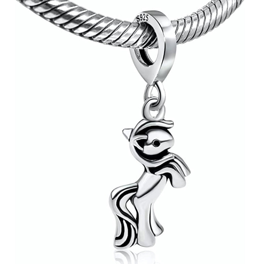 My Little Pony Horse Sterling Silver Dangle Pendant Bead Charm - Bolenvi Pandora Disney Chamilia Jewelry 