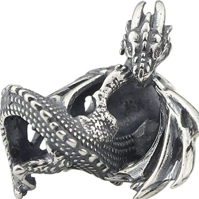 Fairytale Ice Fire Dragon Sterling Silver Bead Charm