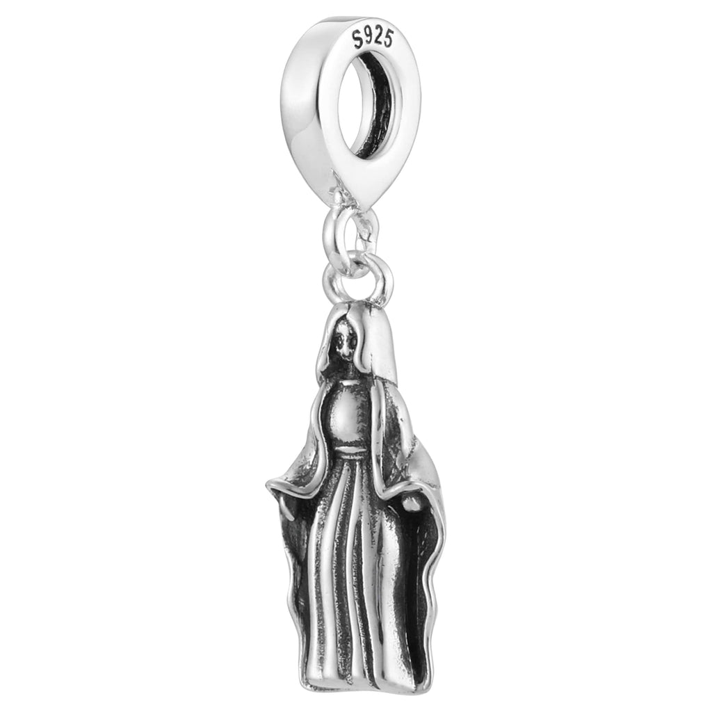 Mother Mary Virgin Mary Sterling Silver Dangle Pendant Bead Charm - Bolenvi Pandora Disney Chamilia Jewelry 