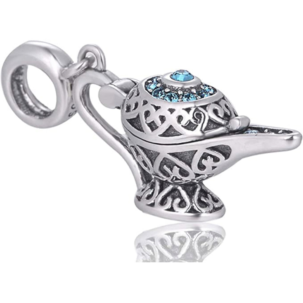 Magic Genie Lamp Sterling Silver Dangle Pendant Bead Charm - Bolenvi Pandora Disney Chamilia Cartier Tiffany Charm Bead Bracelet Jewelry 