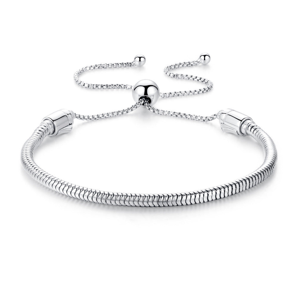 Sterling Silver Bead Charm Bracelet