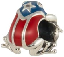 Puerto Rico Flag Coqui Frog Bead Charm - Bolenvi Pandora Disney Chamilia Cartier Tiffany Charm Bead Bracelet Jewelry 