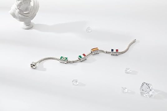 Pakistan Flag Bead Charm - Bolenvi Pandora Disney Chamilia Cartier Tiffany Charm Bead Bracelet Jewelry 