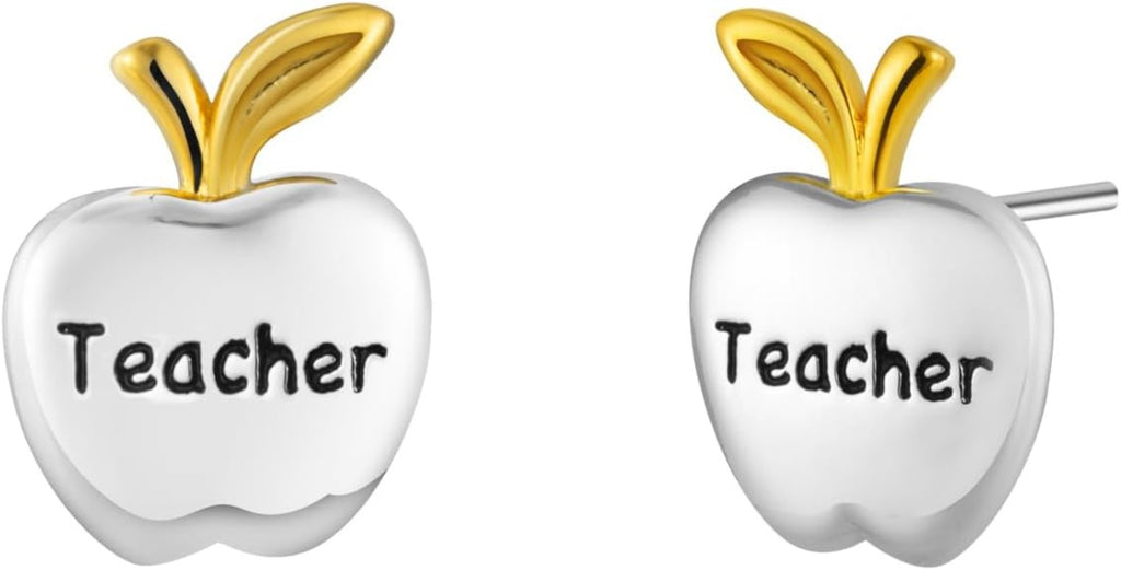 Matching Teacher Stud Earrings - Bolenvi Pandora Disney Chamilia Cartier Tiffany Charm Bead Bracelet Jewelry 