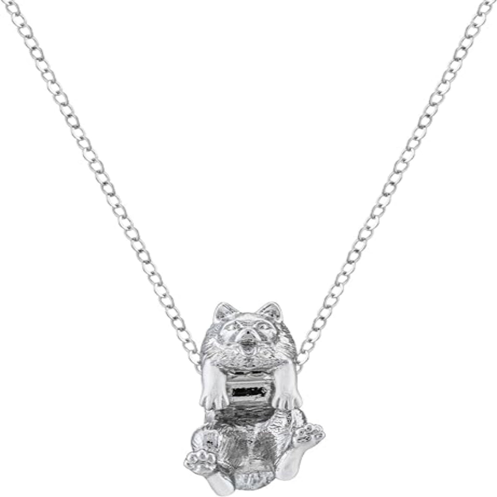 Hanging Pomeranian Dog Necklace - Bolenvi Pandora Disney Chamilia Cartier Tiffany Charm Bead Bracelet Jewelry 