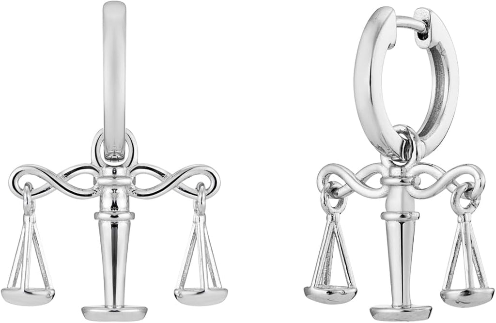 Dangling Justice Scale Libra Earrings - Bolenvi Pandora Disney Chamilia Cartier Tiffany Charm Bead Bracelet Jewelry 