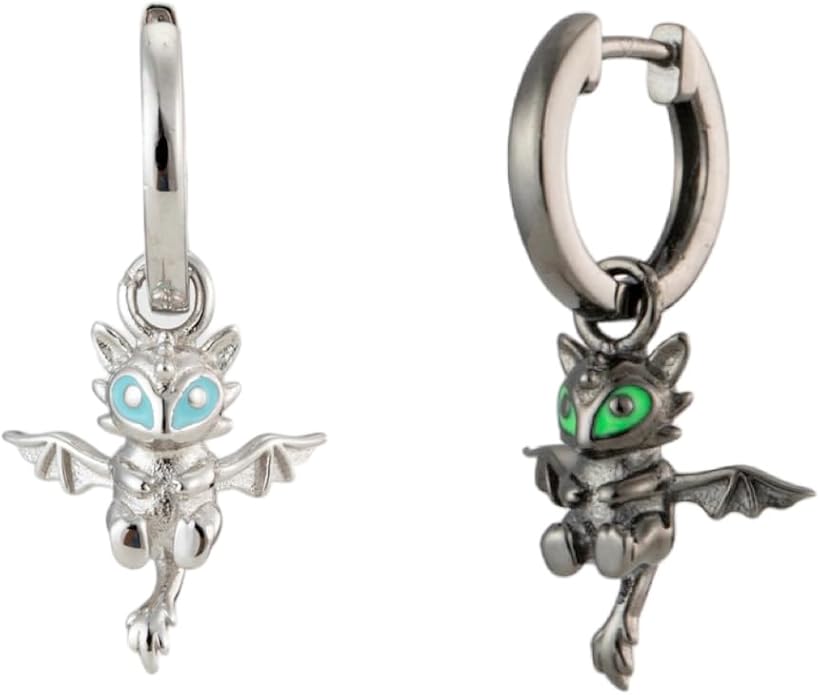 How To Train Your Dragon Dangle Earrings - Bolenvi Pandora Disney Chamilia Cartier Tiffany Charm Bead Bracelet Jewelry 