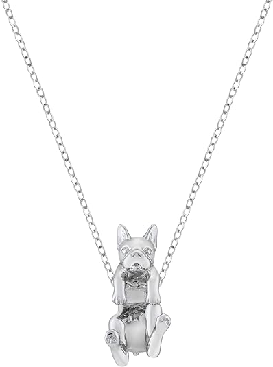 Hanging Boston Terrier Dog Necklace - Bolenvi Pandora Disney Chamilia Cartier Tiffany Charm Bead Bracelet Jewelry 