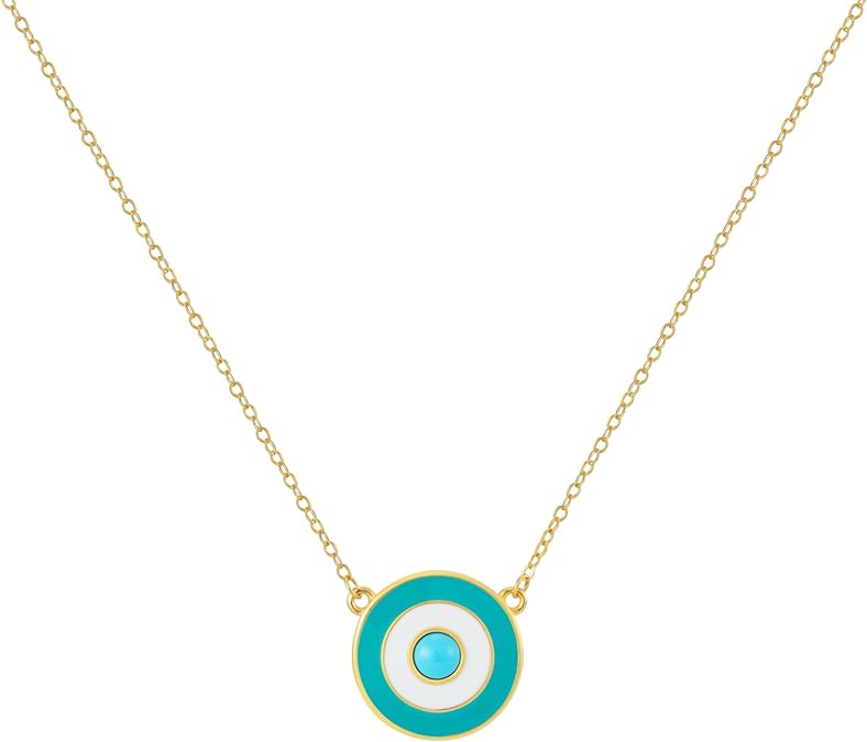 Classic Evil Eye Turquoise Pendant Sterling Silver Bead Charm - Bolenvi Pandora Disney Chamilia Cartier Tiffany Charm Bead Bracelet Jewelry 