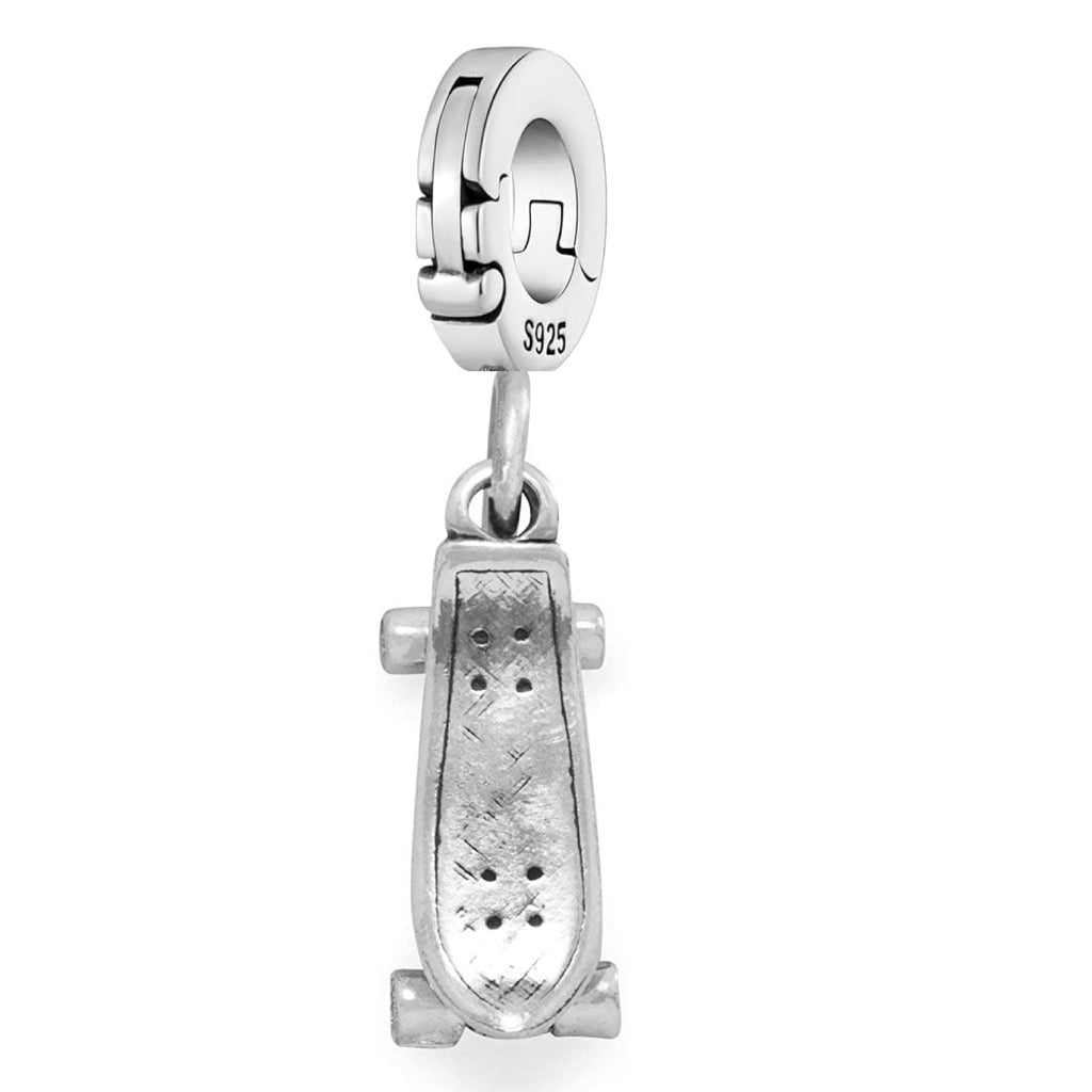 Skateboard Sport Dangle Pendant Bead Charm - Bolenvi Pandora Disney Chamilia Cartier Tiffany Charm Bead Bracelet Jewelry 
