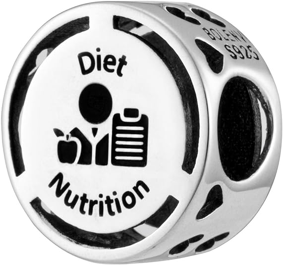 Nutritionist Dietitian Bead Charm - Bolenvi Pandora Disney Chamilia Cartier Tiffany Charm Bead Bracelet Jewelry 