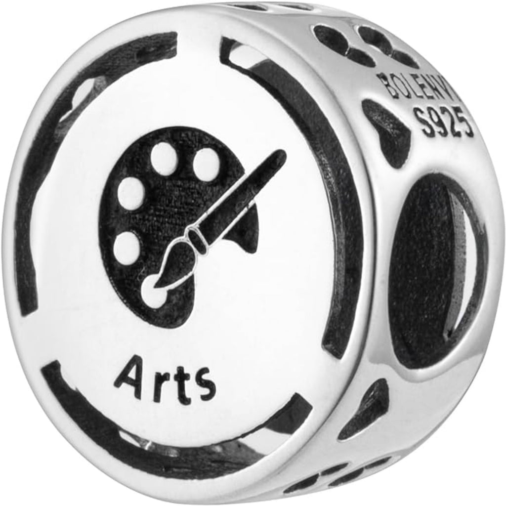 Arts Silver Bead Charm - Bolenvi Pandora Disney Chamilia Cartier Tiffany Charm Bead Bracelet Jewelry 