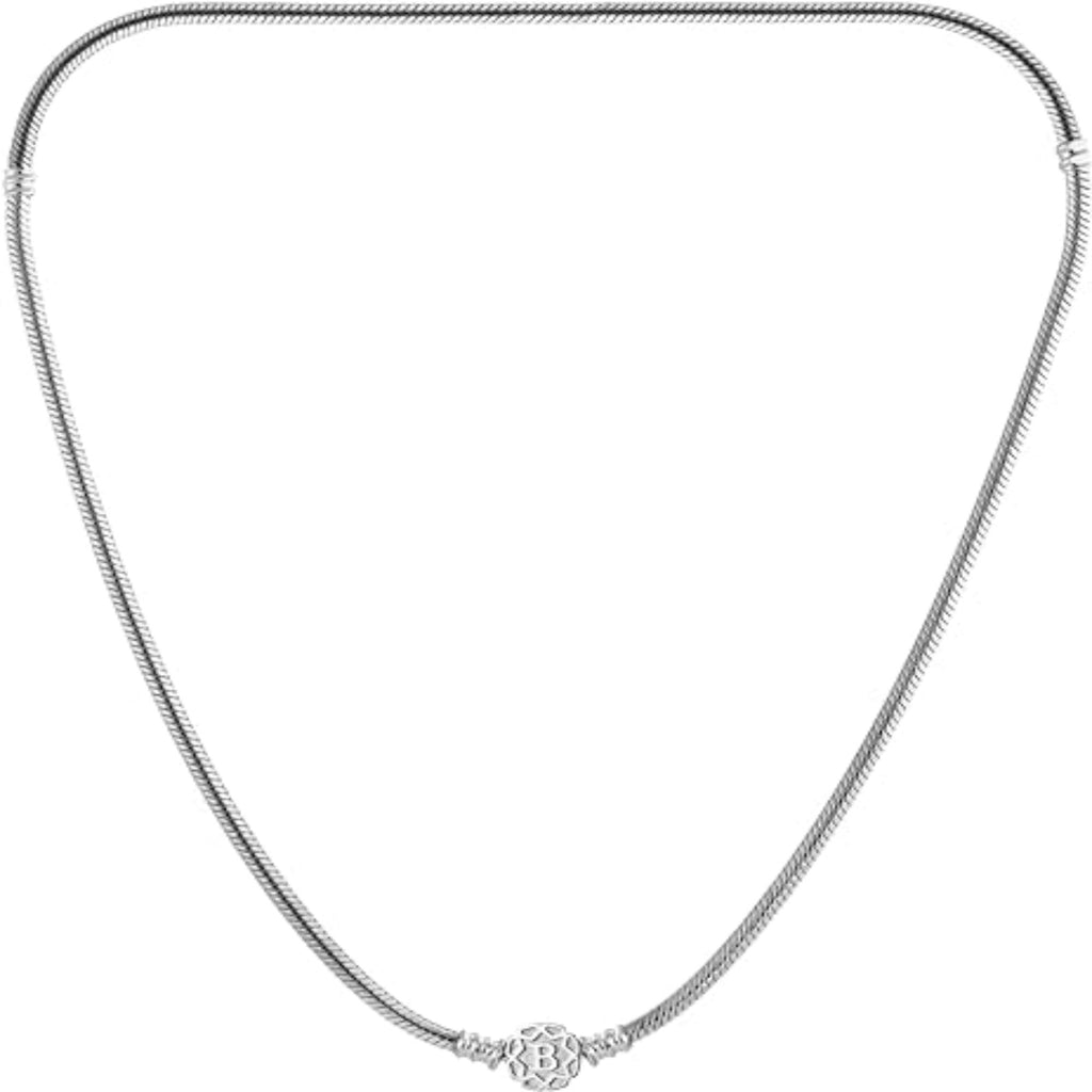 Bolenvi Clasp 3mm European Snake Chain Charm Bead Pendant Necklace Jewelry Fits Pandora & Similiar Charms (20inch, Silver)… - Bolenvi Pandora Disney Chamilia Cartier Tiffany Charm Bead Bracelet Jewelry 