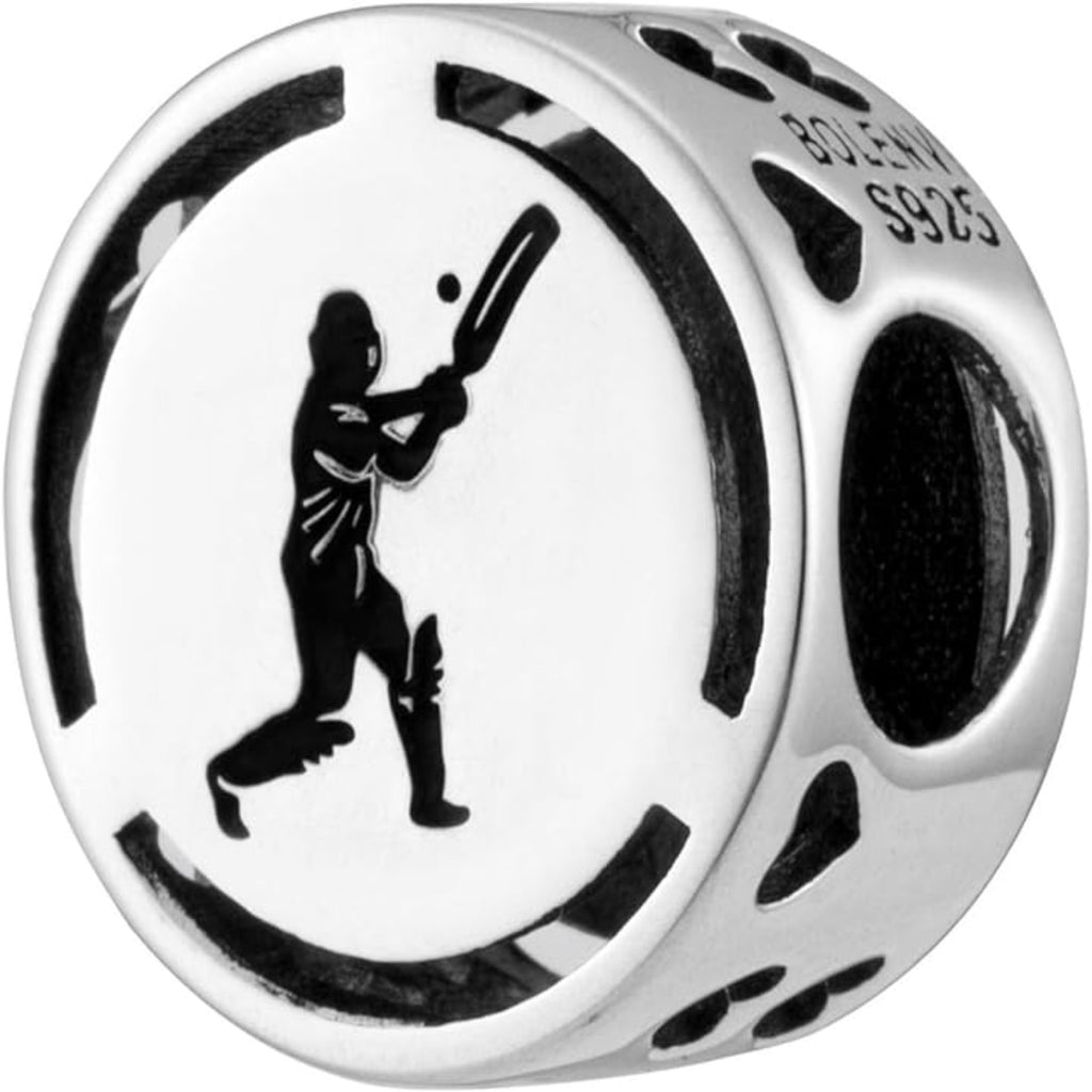 Cricket Sport Pendant Bead Charm - Bolenvi Pandora Disney Chamilia Cartier Tiffany Charm Bead Bracelet Jewelry 