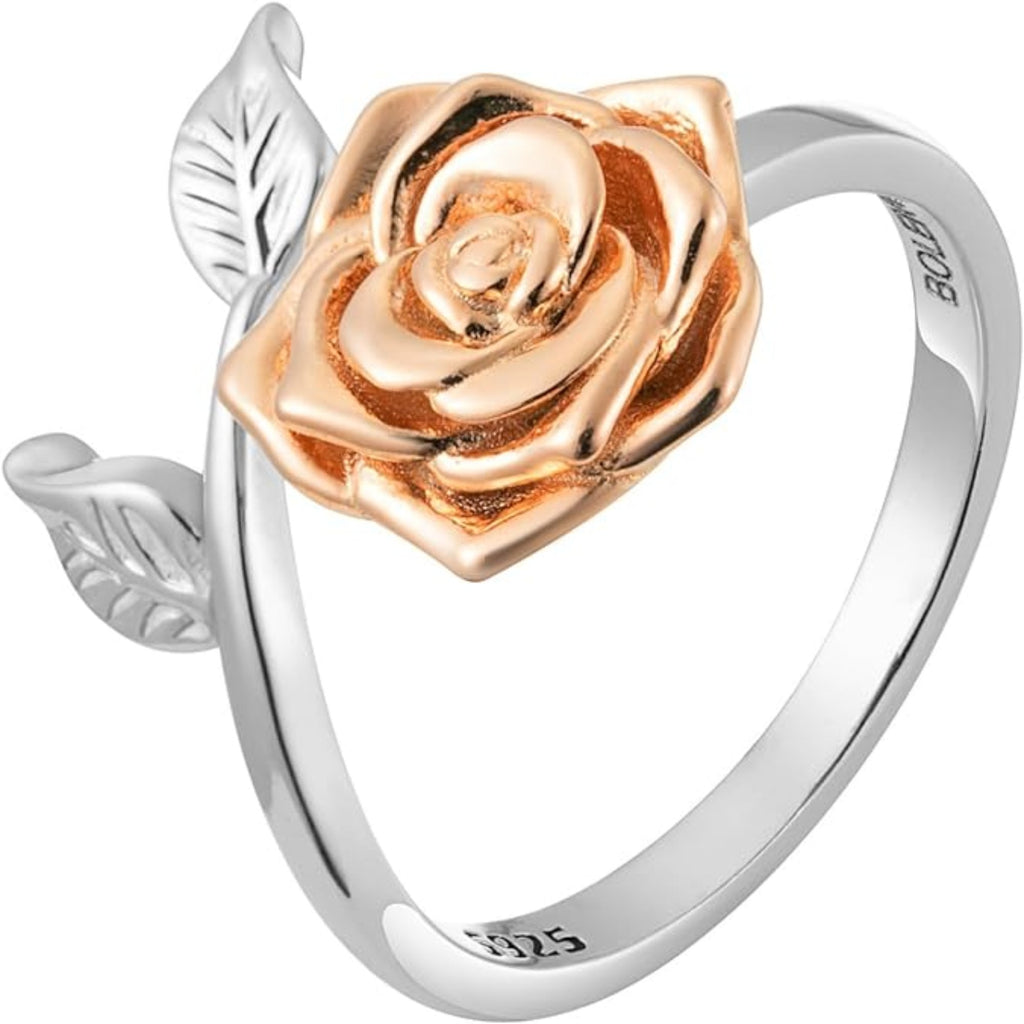 Adjustable Rose Ring - Bolenvi Pandora Disney Chamilia Cartier Tiffany Charm Bead Bracelet Jewelry 