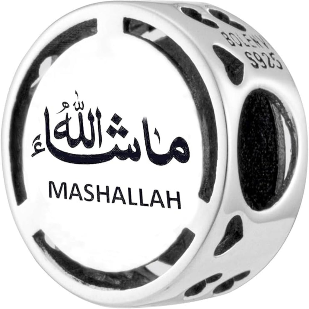 Mashallah Muslim Islamic Blessing Bead Charm - Bolenvi Pandora Disney Chamilia Cartier Tiffany Charm Bead Bracelet Jewelry 