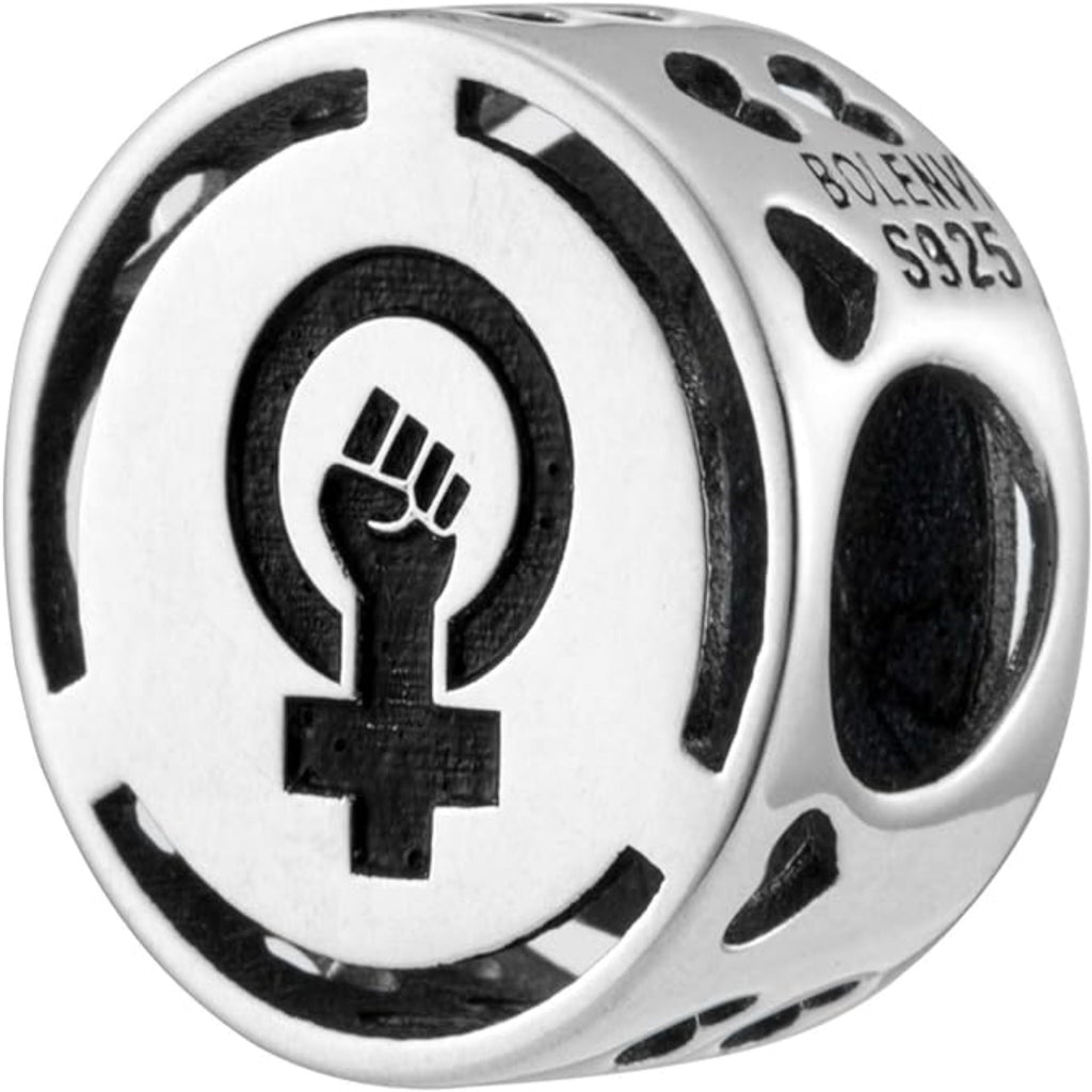 Female Symbol Feminist Power Bead Charm - Bolenvi Pandora Disney Chamilia Cartier Tiffany Charm Bead Bracelet Jewelry 