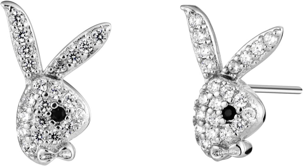 Playboy Bunny Stud Earrings - Bolenvi Pandora Disney Chamilia Cartier Tiffany Charm Bead Bracelet Jewelry 