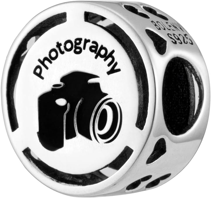 Photographer Bead Charm - Bolenvi Pandora Disney Chamilia Cartier Tiffany Charm Bead Bracelet Jewelry 