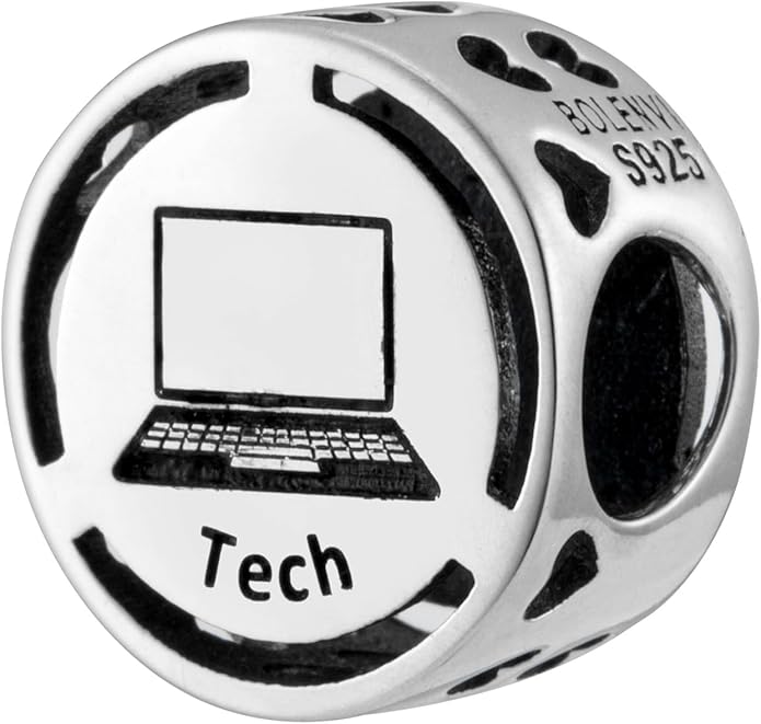 Tech Computer Science Bead Charm - Bolenvi Pandora Disney Chamilia Cartier Tiffany Charm Bead Bracelet Jewelry 
