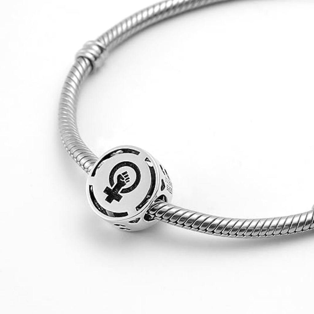 Female Symbol Feminist Power Bead Charm - Bolenvi Pandora Disney Chamilia Cartier Tiffany Charm Bead Bracelet Jewelry 