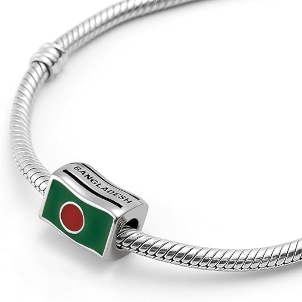 Bangladesh Flag Bead Charm - Bolenvi Pandora Disney Chamilia Cartier Tiffany Charm Bead Bracelet Jewelry 