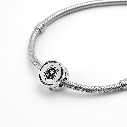 Police Officer Bead Charm - Bolenvi Pandora Disney Chamilia Cartier Tiffany Charm Bead Bracelet Jewelry 