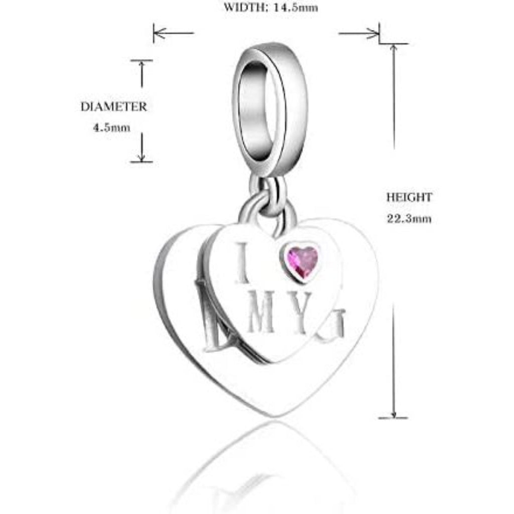 Love My Dog Dangle Pendant Bead Charm - Bolenvi Pandora Disney Chamilia Cartier Tiffany Charm Bead Bracelet Jewelry 