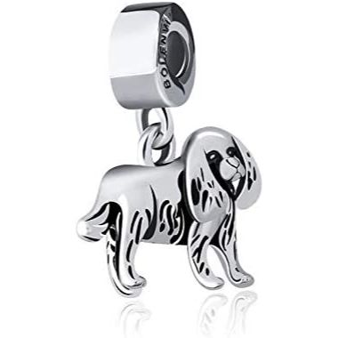 3D Cocker Spaniel Dog Dangle Pendant Charm - Bolenvi Pandora Disney Chamilia Cartier Tiffany Charm Bead Bracelet Jewelry 