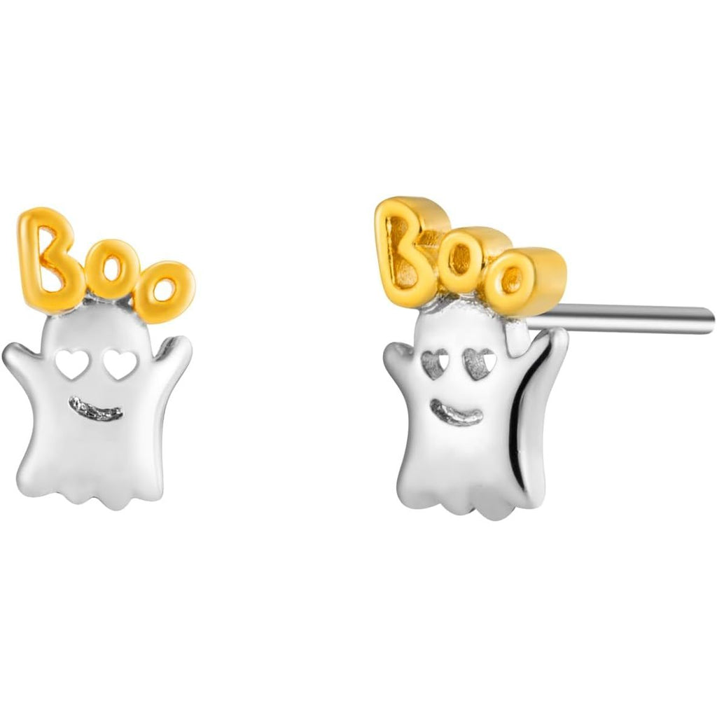 Ghost Boo Stud Earrings - Bolenvi Pandora Disney Chamilia Cartier Tiffany Charm Bead Bracelet Jewelry 