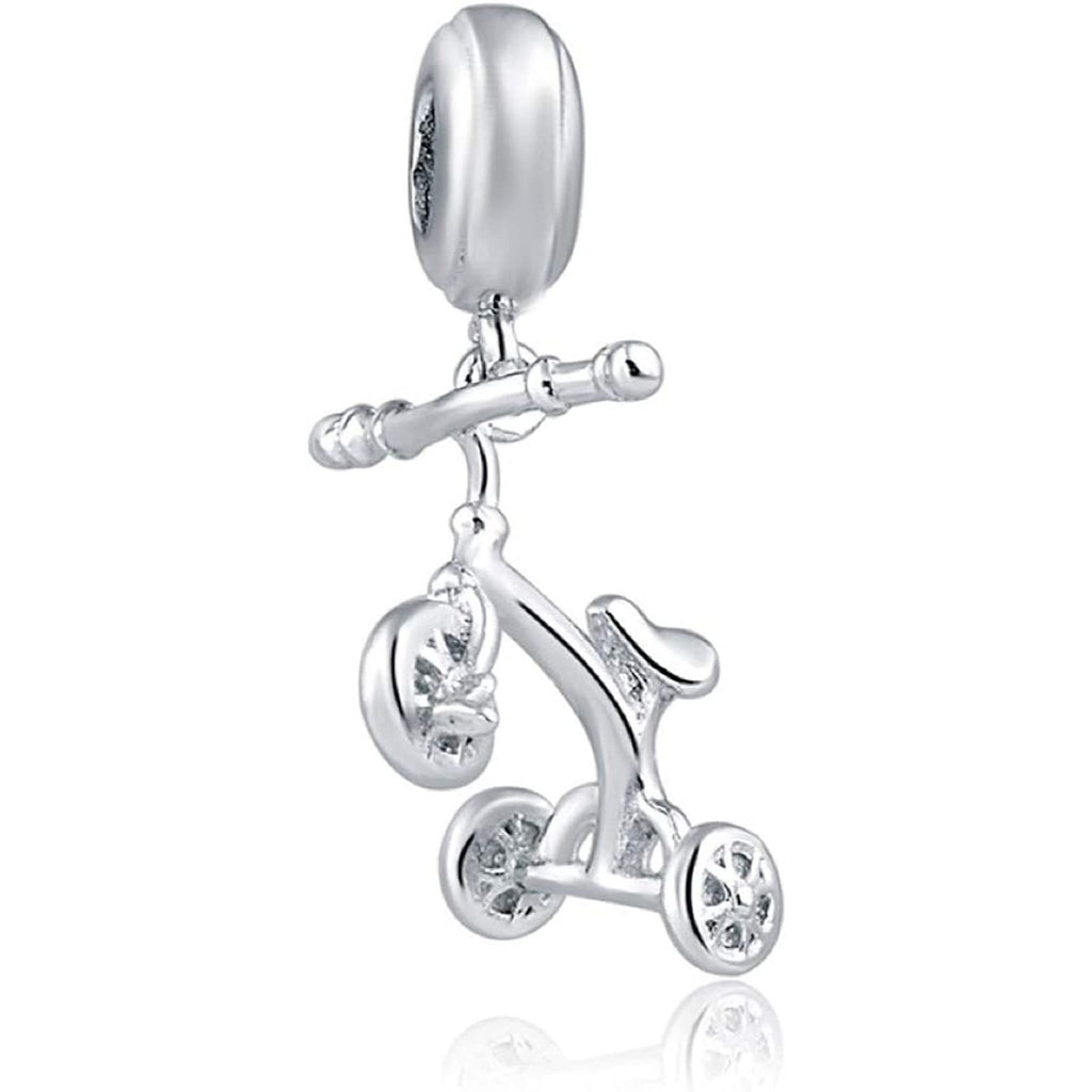 Tricycle Kids Bike Dangle Pendant Charm - Bolenvi Pandora Disney Chamilia Cartier Tiffany Charm Bead Bracelet Jewelry 