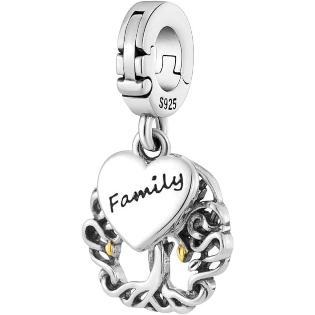 Family Tree Bead Charm - Bolenvi Pandora Disney Chamilia Cartier Tiffany Charm Bead Bracelet Jewelry 
