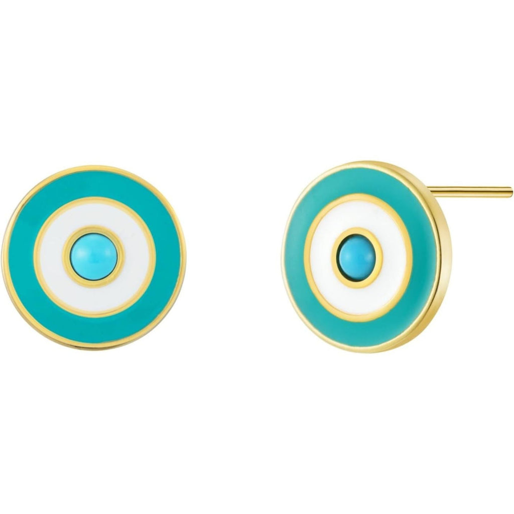 Evil Eye Stud Earrings - Bolenvi Pandora Disney Chamilia Cartier Tiffany Charm Bead Bracelet Jewelry 