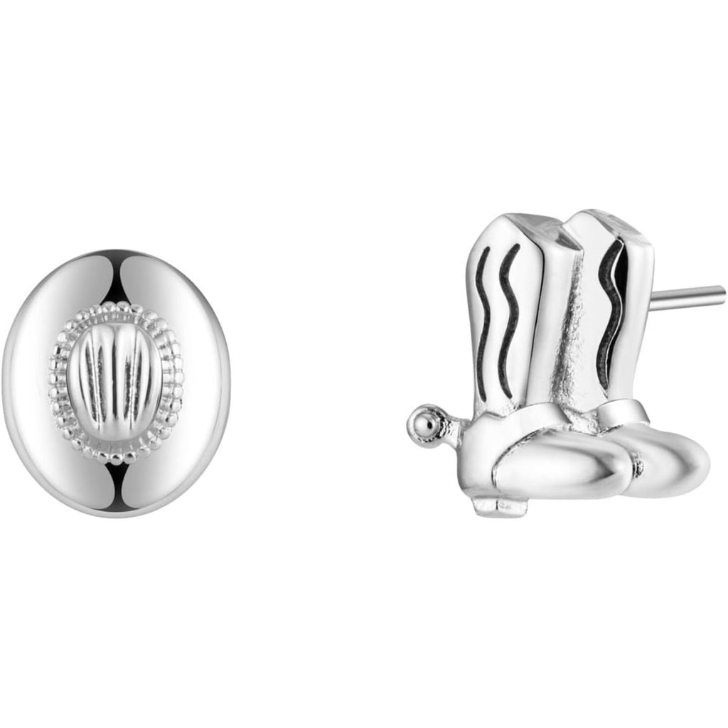 Mismatch Cowgirl Cowboy Stud Earrings - Bolenvi Pandora Disney Chamilia Cartier Tiffany Charm Bead Bracelet Jewelry 
