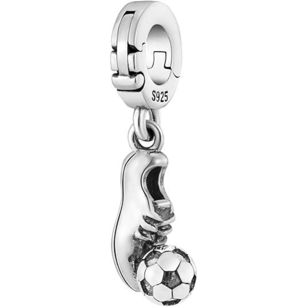 Soccer Ball Cleats Bead Charm - Bolenvi Pandora Disney Chamilia Cartier Tiffany Charm Bead Bracelet Jewelry 