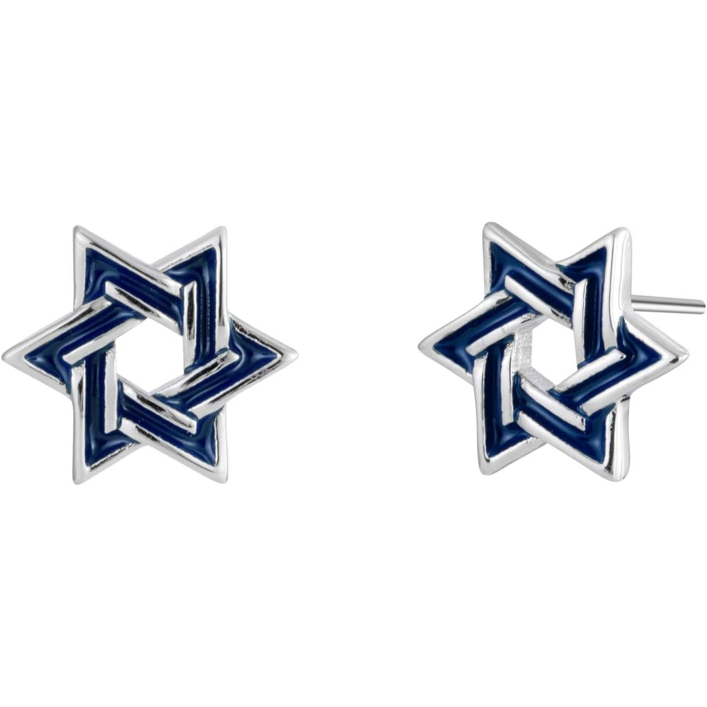 Star of David Stud Earrings - Bolenvi Pandora Disney Chamilia Cartier Tiffany Charm Bead Bracelet Jewelry 