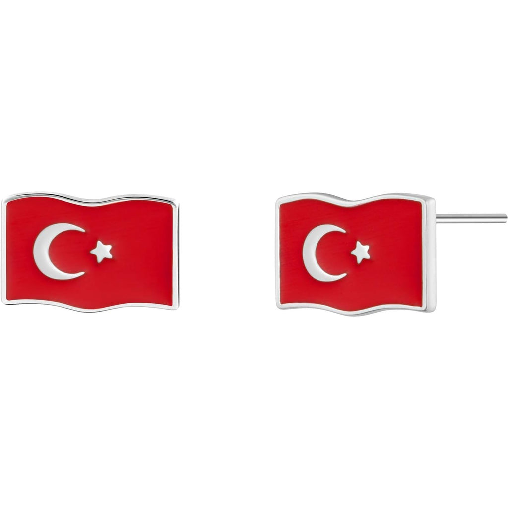 Türkiye Turkey Stud Earrings - Bolenvi Pandora Disney Chamilia Cartier Tiffany Charm Bead Bracelet Jewelry 