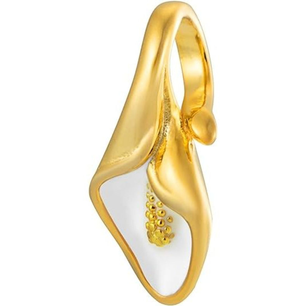 Calla Lily Bead Charm - Bolenvi Pandora Disney Chamilia Cartier Tiffany Charm Bead Bracelet Jewelry 