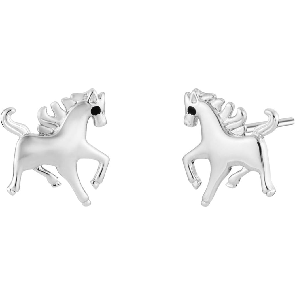 Mustang Horse Stud Earrings - Bolenvi Pandora Disney Chamilia Cartier Tiffany Charm Bead Bracelet Jewelry 