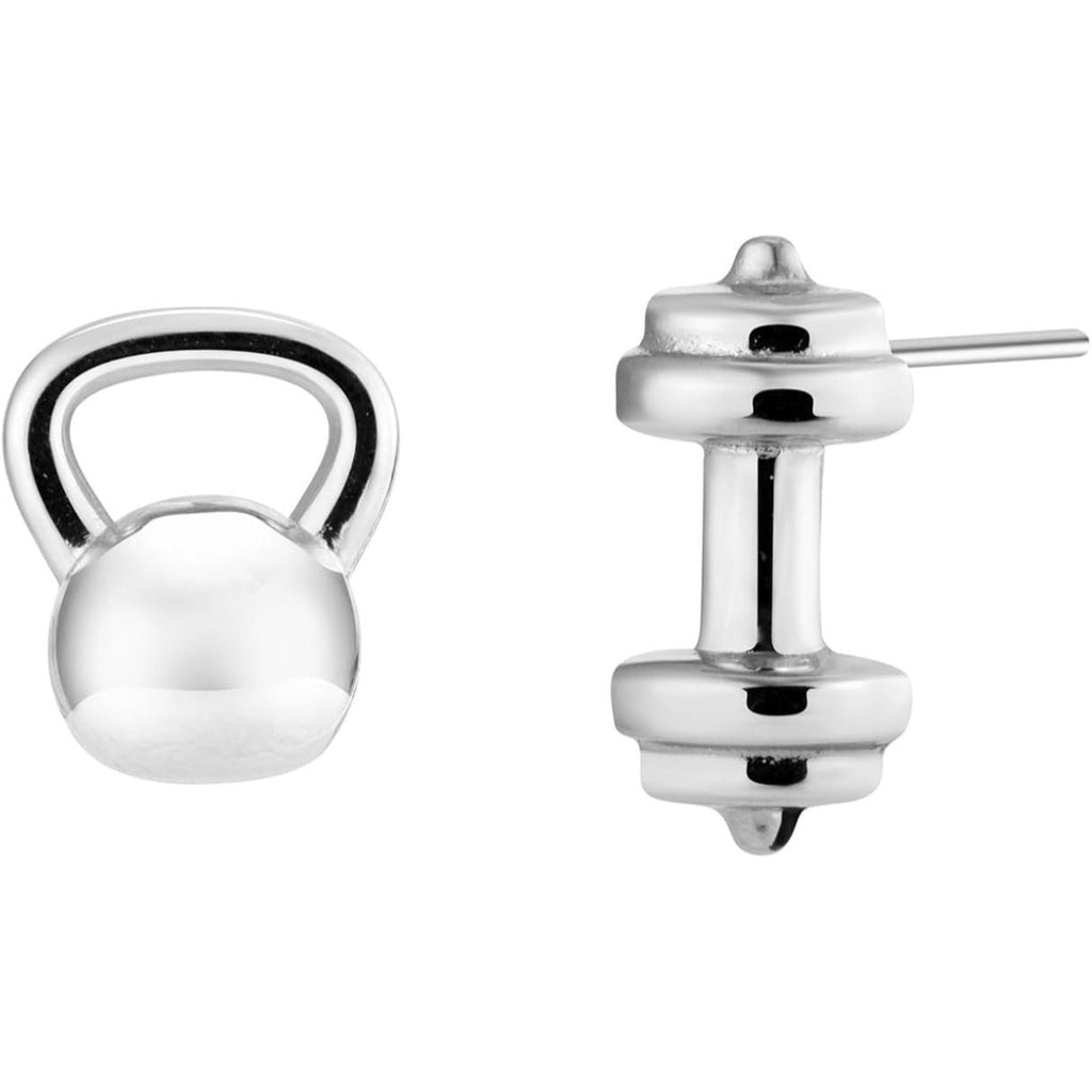 Mismatch Gym Dumbbell Dangle Earrings - Bolenvi Pandora Disney Chamilia Cartier Tiffany Charm Bead Bracelet Jewelry 