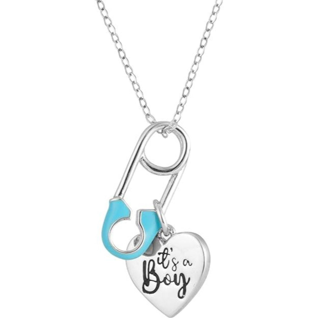 It's A Baby Boy Necklace - Bolenvi Pandora Disney Chamilia Cartier Tiffany Charm Bead Bracelet Jewelry 