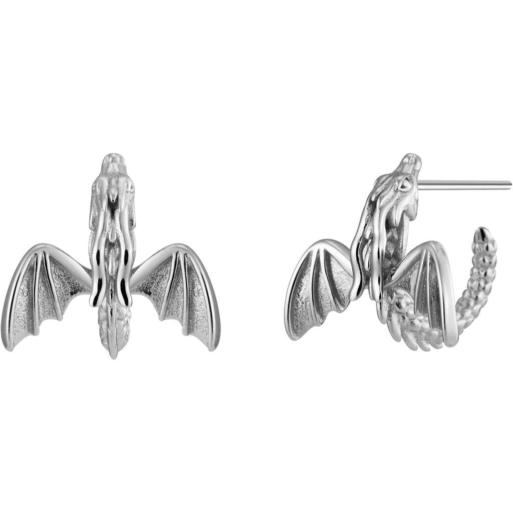 Dragon Hoop Earrings - Bolenvi Pandora Disney Chamilia Cartier Tiffany Charm Bead Bracelet Jewelry 