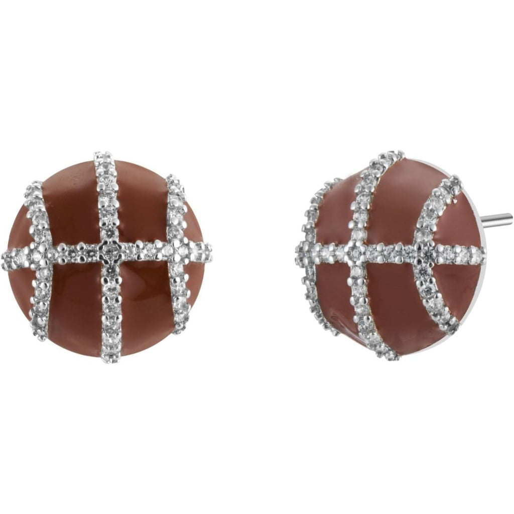 2D Basketball Stud Earrings - Bolenvi Pandora Disney Chamilia Cartier Tiffany Charm Bead Bracelet Jewelry 