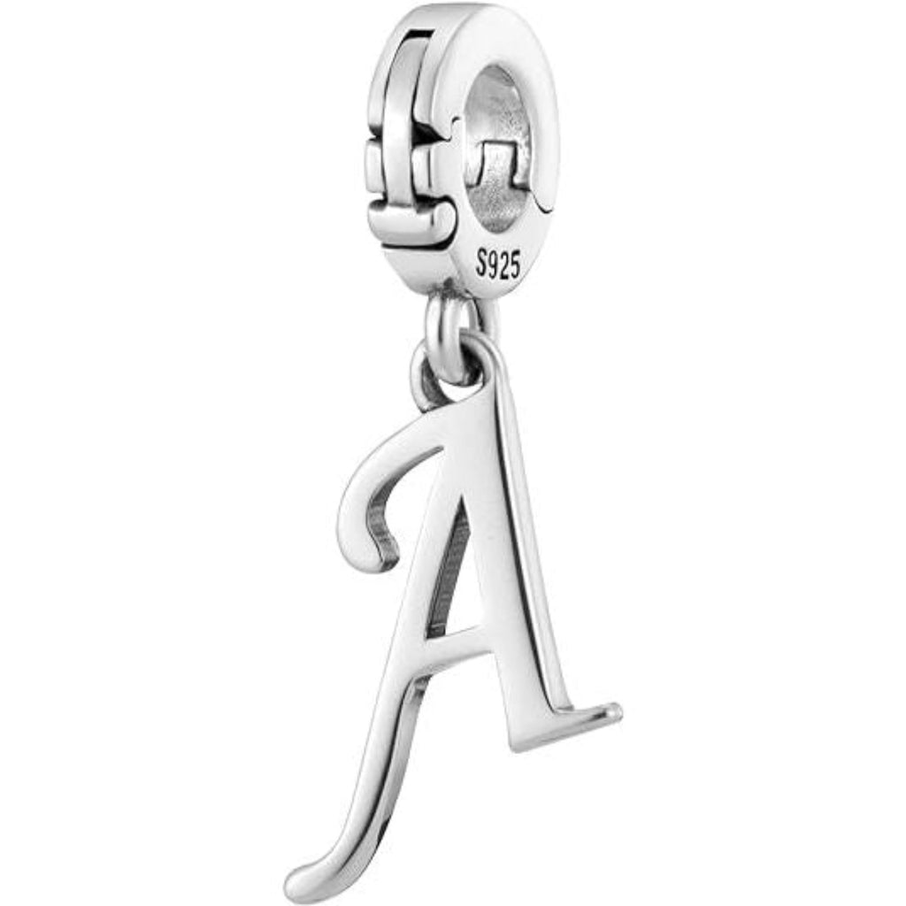 A-Z Alphabet Letters Versatile Dangle Clip On Pendant - Bolenvi Pandora Disney Chamilia Cartier Tiffany Charm Bead Bracelet Jewelry 