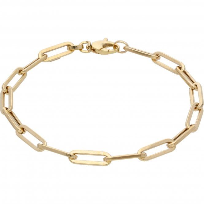 Yellow Gold Paperclip Link Charm Bracelet - Bolenvi Pandora Disney Chamilia Cartier Tiffany Charm Bead Bracelet Jewelry 