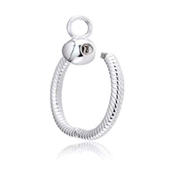 Silver Moments O Charm Bead Pendant Carrier for Necklaces - Bolenvi Pandora Disney Chamilia Jewelry 