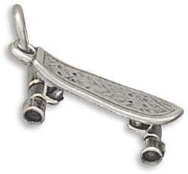 Skateboard Sterling Silver Dangle Pendant Bead Charm - Bolenvi Pandora Disney Chamilia Cartier Tiffany Charm Bead Bracelet Jewelry 